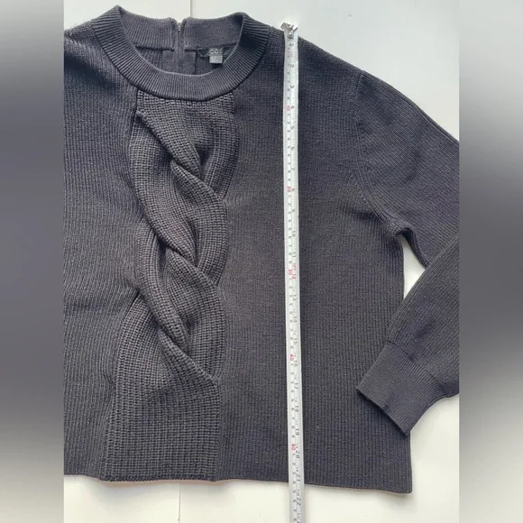 COS Chunky Knit Front Knot Twist Wool Sweater - Picture 4 of 10